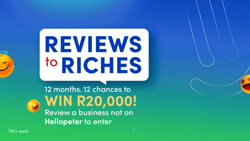 Review a business not on Hellopeter and win