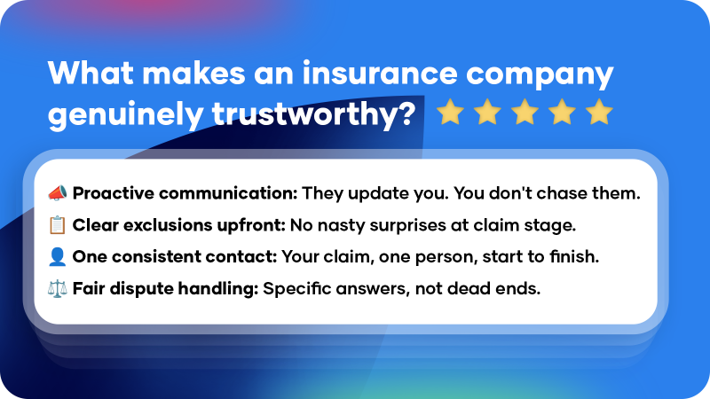 What makes an insurance company trustworthy